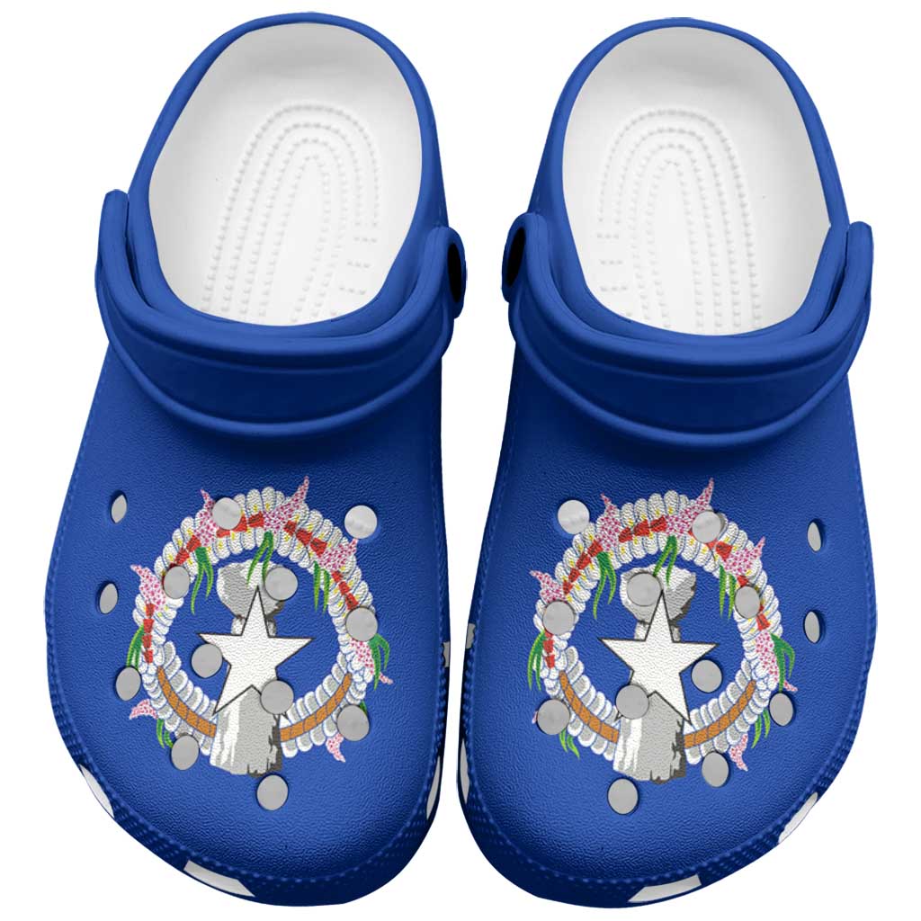 Northern Mariana Islands Clogs Shoes Heritage Palette Flag-Inspired - Polynesian Pride