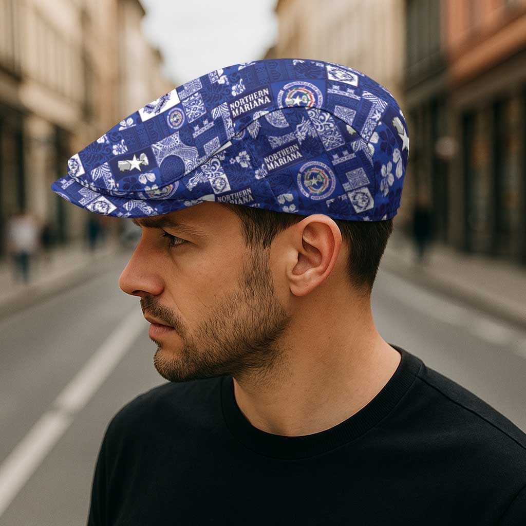 Northern Mariana Islands Magof Nochebuena Jeff Hat Pacific Patchwork Xmas Vibes - Polynesian Pride