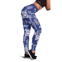 Northern Mariana Islands Magof Nochebuena Leggings Pacific Patchwork Xmas Vibes - Polynesian Pride