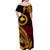 Custom Provinces of Papua New Guinea Off Shoulder Maxi Dress Bird of Paradise Polynesian Tribal CTM09 - Polynesian Pride