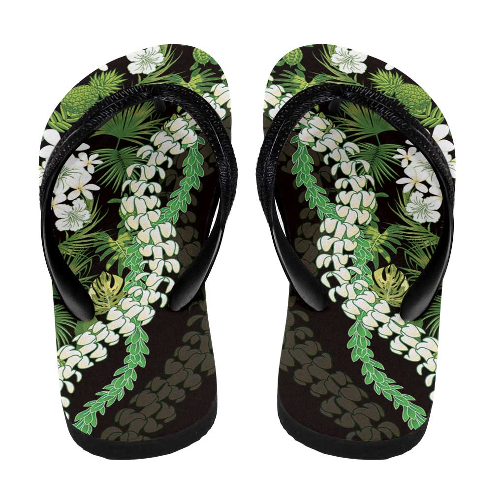 Omaomao Aloha Hawaii Lei Flip Flops Tropical Flowers Elegant Vibe - Polynesian Pride