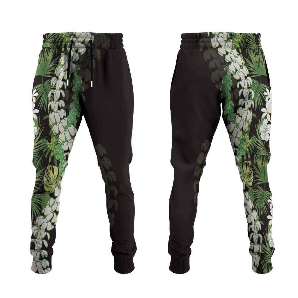 Omaomao Aloha Hawaii Lei Jogger Pants Tropical Flowers Elegant Vibe - Polynesian Pride