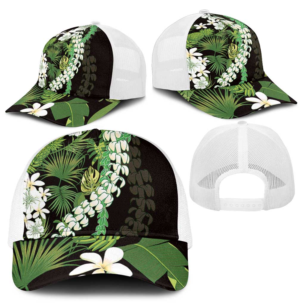 Omaomao Aloha Hawaii Lei Mesh Trucker Cap Tropical Flowers Elegant Vibe - Polynesian Pride