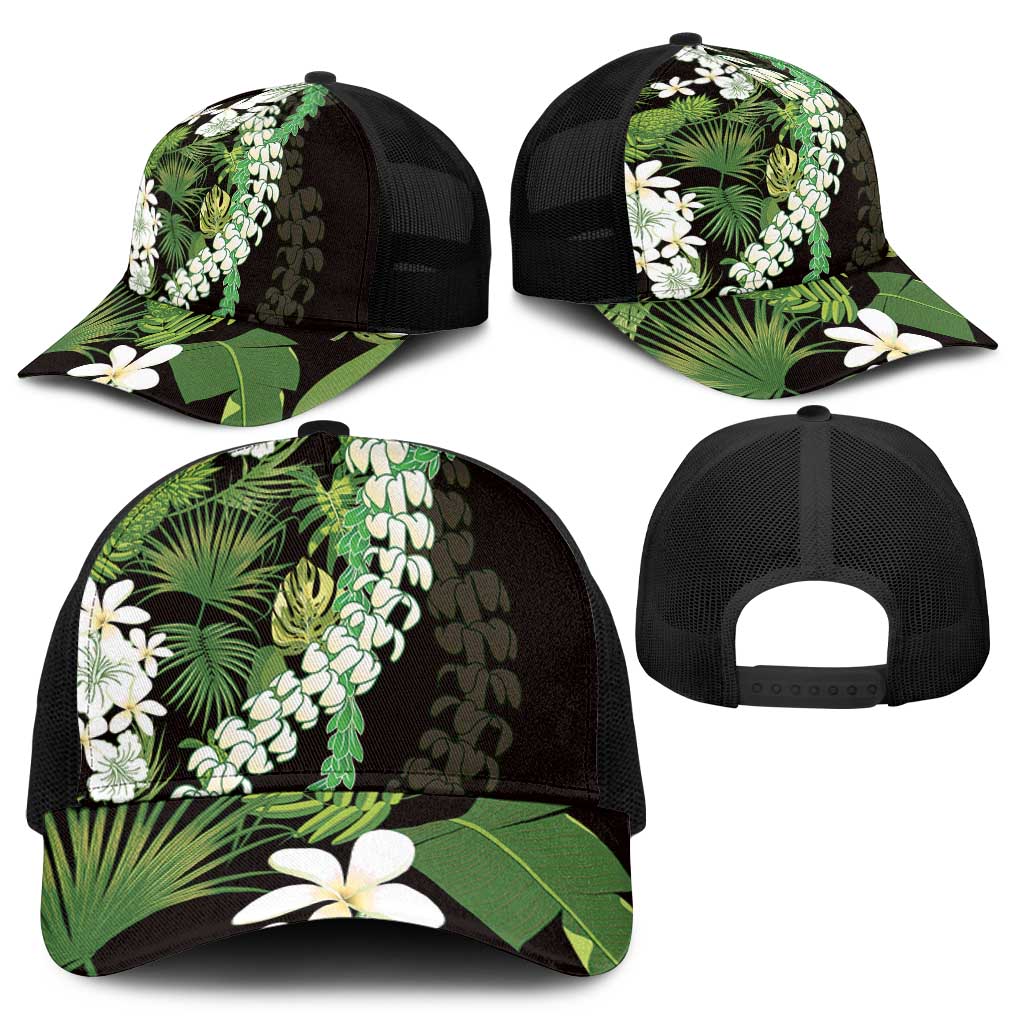 Omaomao Aloha Hawaii Lei Mesh Trucker Cap Tropical Flowers Elegant Vibe - Polynesian Pride