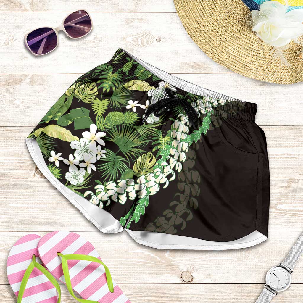 Omaomao Aloha Hawaii Lei Shorts for Women Tropical Flowers Elegant Vibe - Polynesian Pride