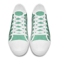 Omaomao Aloha Hawaii Low Top Shoes Plumeria Lei With Palaka Motif LT14 - Polynesian Pride