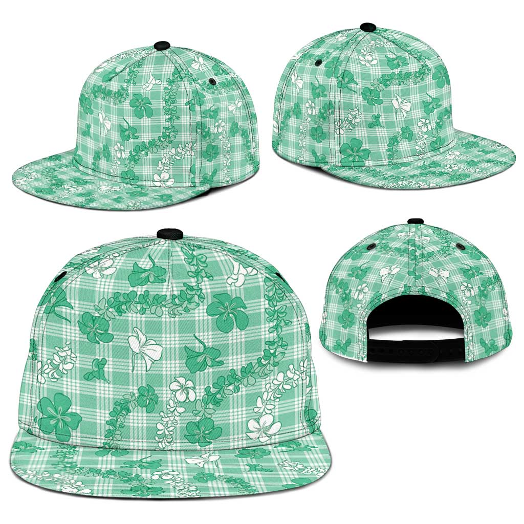 Omaomao Aloha Hawaii Snapback Cap Plumeria Lei With Palaka Motif - Polynesian Pride