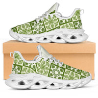 Omaomao Palaka Quilt Hawaii Clunky Sneakers Hawaiian Tropical Monstera Sea Turtle