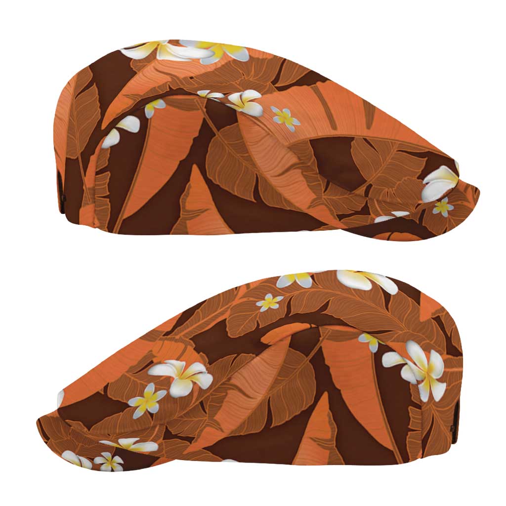 Orange Banana Leaf Hawaii Jeff Hat Lau Maia Plumeria Tropical Summer Vibes