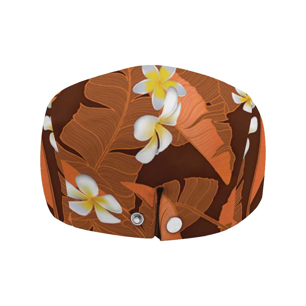 Orange Banana Leaf Hawaii Jeff Hat Lau Maia Plumeria Tropical Summer Vibes