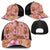 Orange Hawaii Hibiscus With Tropical Flowers Motifs Baseball Net Cap - Polynesian Pride