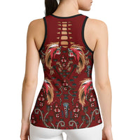 Oxblood Bird of Batik Papua Hollow Tank Top Exotic Natural Wealth of Papua - Polynesian Pride