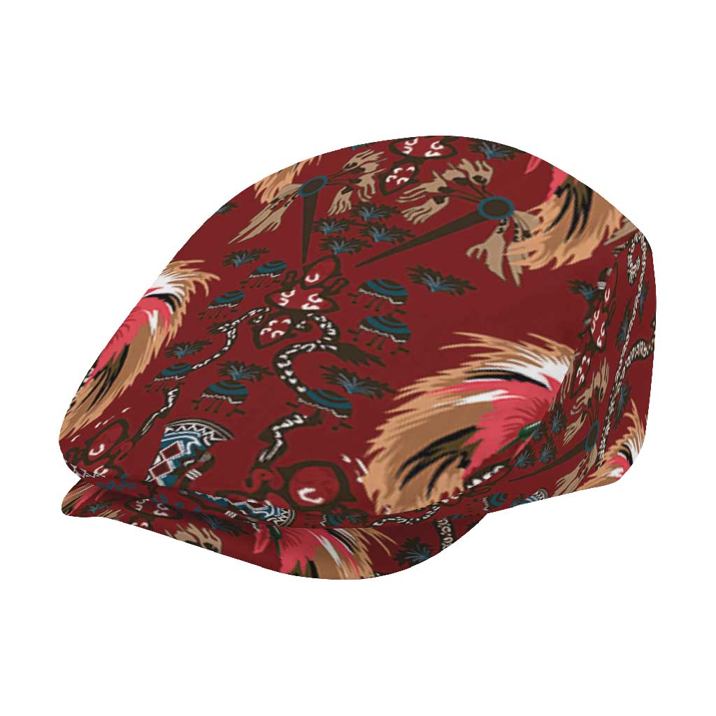 Oxblood Bird of Batik Papua Jeff Hat Exotic Natural Wealth of Papua - Polynesian Pride