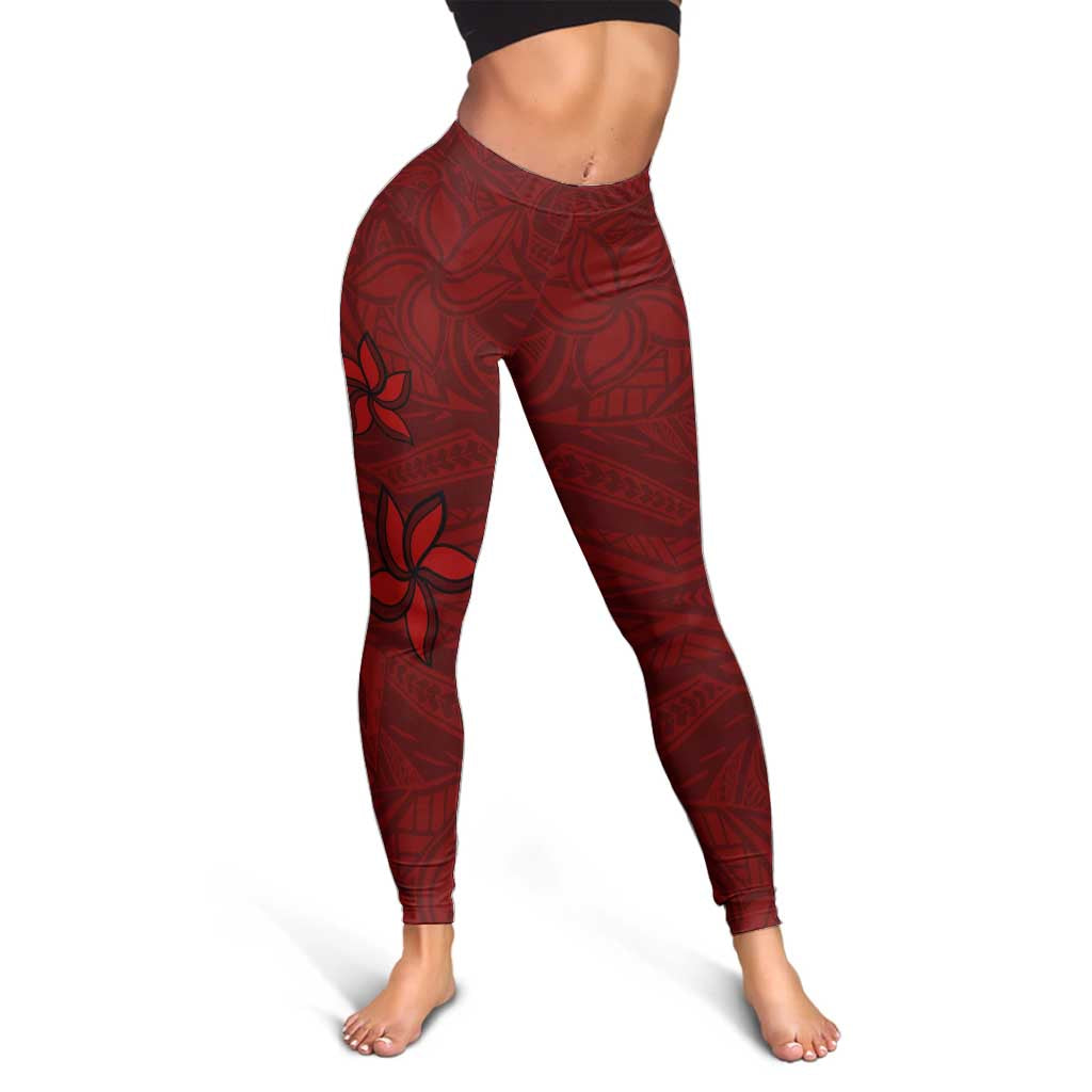 Oxblood Polynesia Leggings Hawaiian Tribal Hammerhead Shark Tattoo LT14 - Polynesian Pride