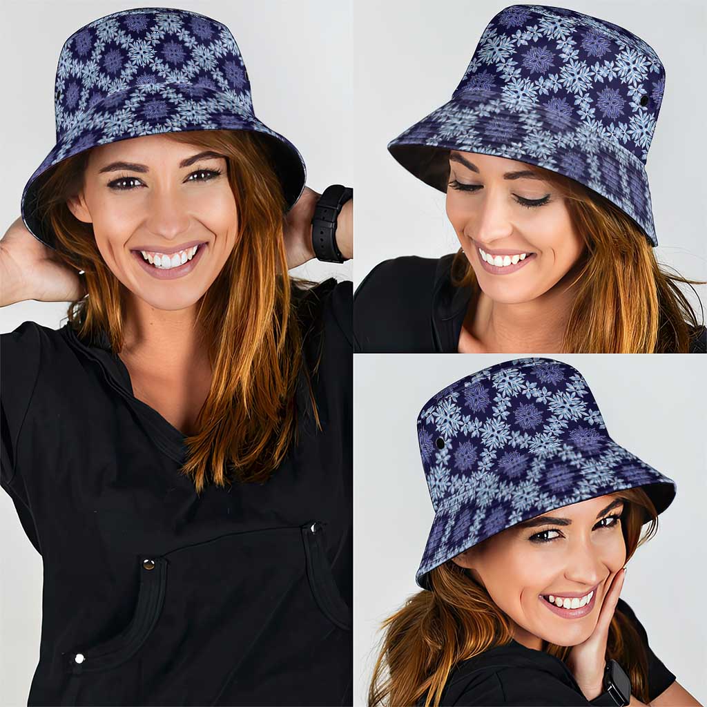 Palaka Hawaiian Quilt Seamless Pattern Bucket Hat - Polynesian Pride