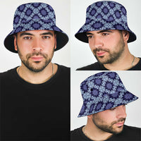 Palaka Hawaiian Quilt Seamless Pattern Bucket Hat - Polynesian Pride