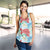 Palaka with Honu and Plumeria Women Racerback Tank Hawaiian Heritage Spirit LT9