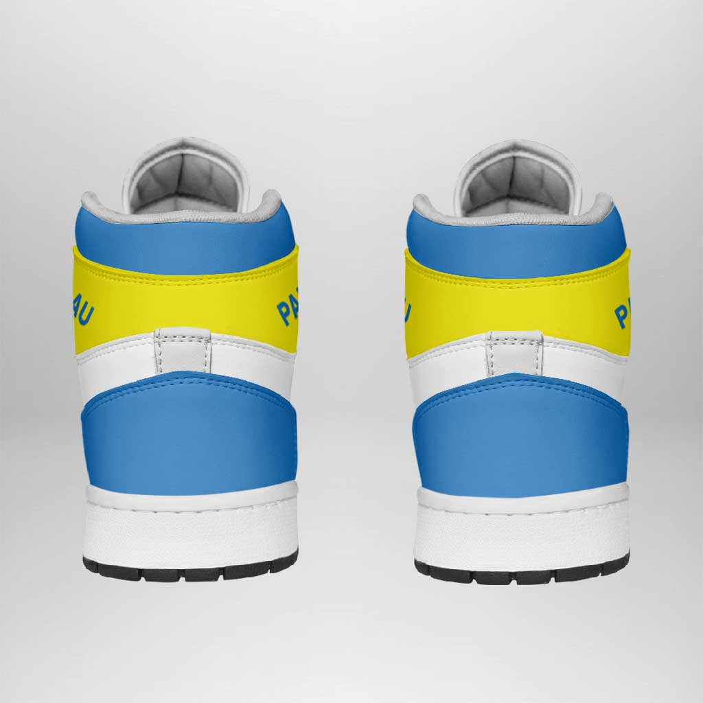 Palau High Sneakers AJ1 Coat Of Arms Flag Inspired