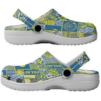 Palau Ungil Kurismas Clogs Shoes Pacific Patchwork Xmas Vibes - Polynesian Pride