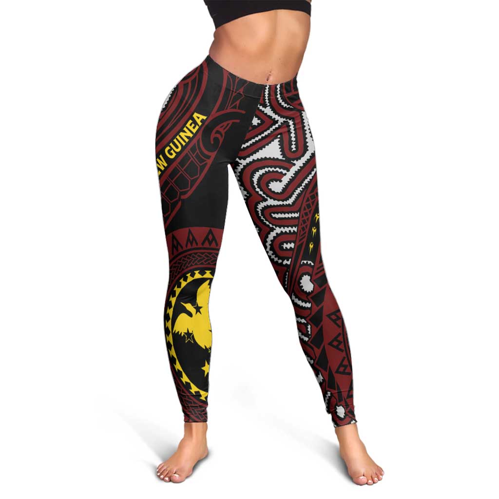 Papua New Guinea Oro Tapa Motif Leggings Special LT7 - Polynesian Pride