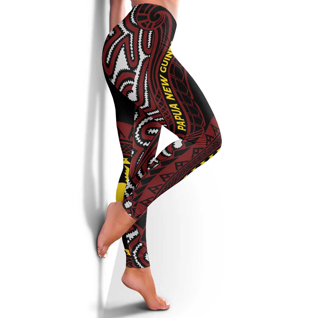 Papua New Guinea Oro Tapa Motif Leggings Special LT7 - Polynesian Pride