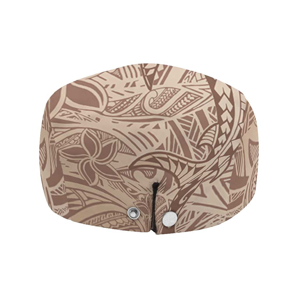 Pastel Brown Gradient Polynesia Jeff Hat Hawaiian Tribal Hammerhead Shark Tattoo - Polynesian Pride