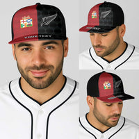 Personalised British Lions New Zealand Baseball Net Cap Sporty Style - Polynesian Pride