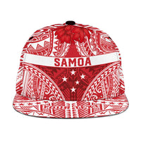 Personalised Toa Samoa Rugby Spirit Snapback Cap Red Samoan Tribal Pattern - Polynesian Pride