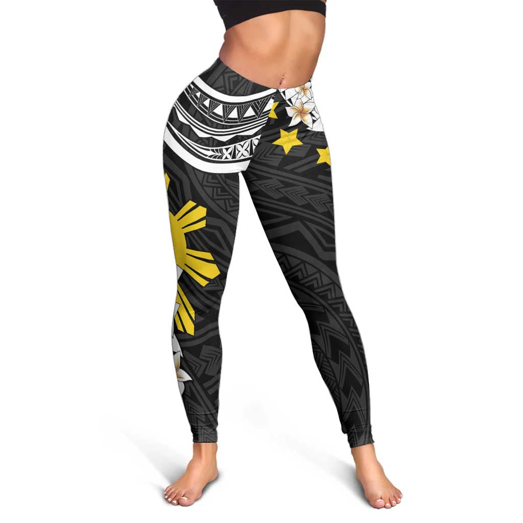 Philippines Tribal Leggings Mix Plumeria LT7 - Polynesian Pride