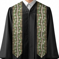 Pikake Maile Tiare Lei Graduation Stole Natural Lauhala Pattern