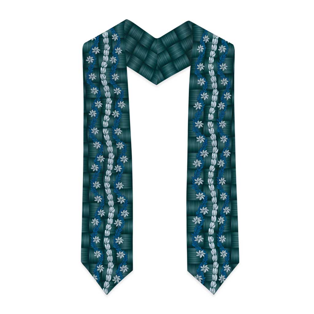 Pikake Maile Tiare Lei Graduation Stole Polu Lauhala Pattern