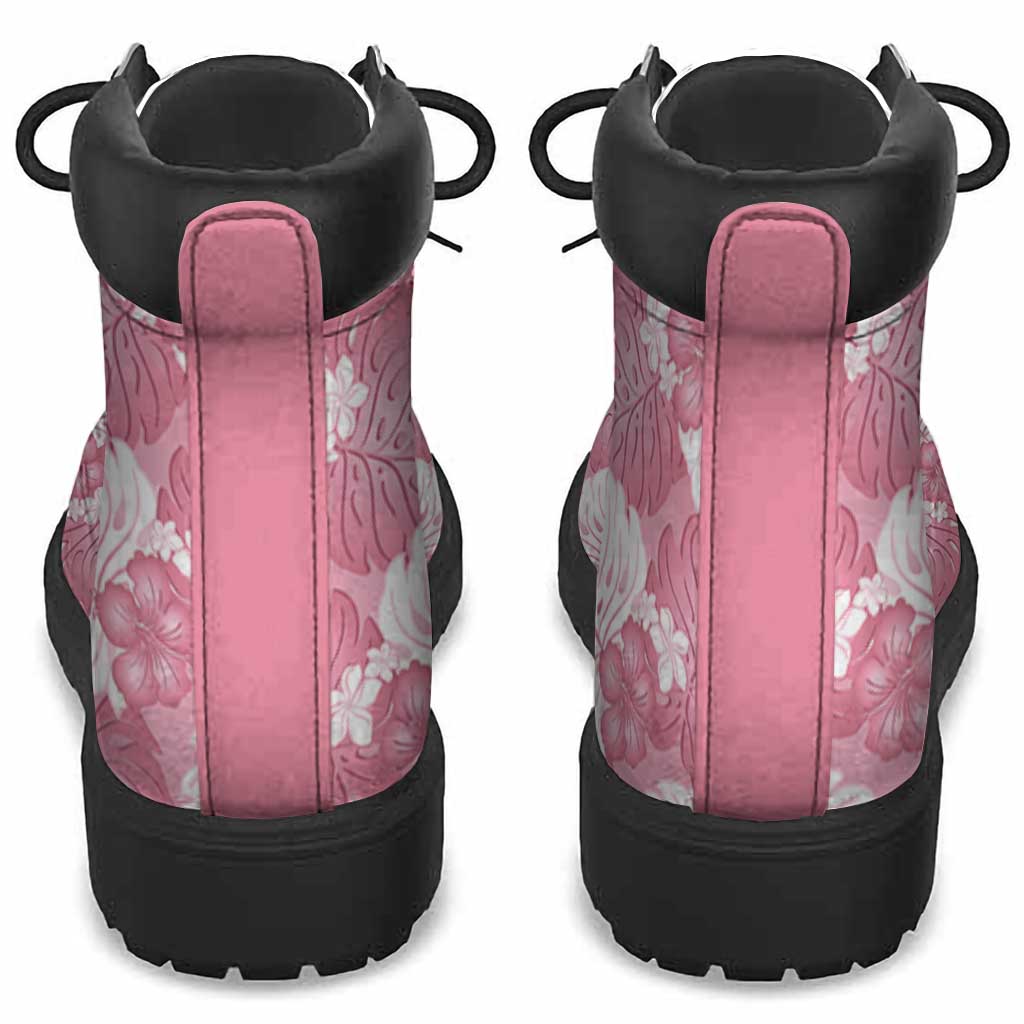 Pink Aloha Hawaii All Season Boots Monstera Hibiscus Plumeria Seamless Vibes LT14 - Polynesian Pride