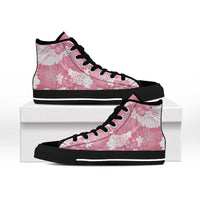 Pink Aloha Hawaii High Top Shoes Monstera Hibiscus Plumeria Seamless Vibes LT14 - Polynesian Pride