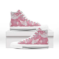 Pink Aloha Hawaii High Top Shoes Monstera Hibiscus Plumeria Seamless Vibes LT14 - Polynesian Pride