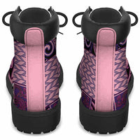 Pink Aotearoa Kowhaiwhai Pattern All Season Boots NZ Maori Quilt Style - Polynesian Pride