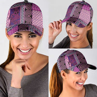 Pink Aotearoa Kowhaiwhai Pattern Classic Cap NZ Maori Quilt Style - Polynesian Pride