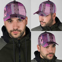 Pink Aotearoa Kowhaiwhai Pattern Classic Cap NZ Maori Quilt Style - Polynesian Pride