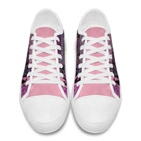 Pink Aotearoa Kowhaiwhai Pattern Low Top Shoes NZ Maori Quilt Style LT14 - Polynesian Pride