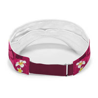 Pink Banana Leaf Hawaii Sun Visor Cap Lau Maia Plumeria Tropical Summer Vibes