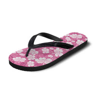 Pink Bula Fiji Masi Hibiscus Seamless Flip Flops