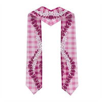Pink Hawaii Palaka Graduation Stole Hawaiian Honohono Lei