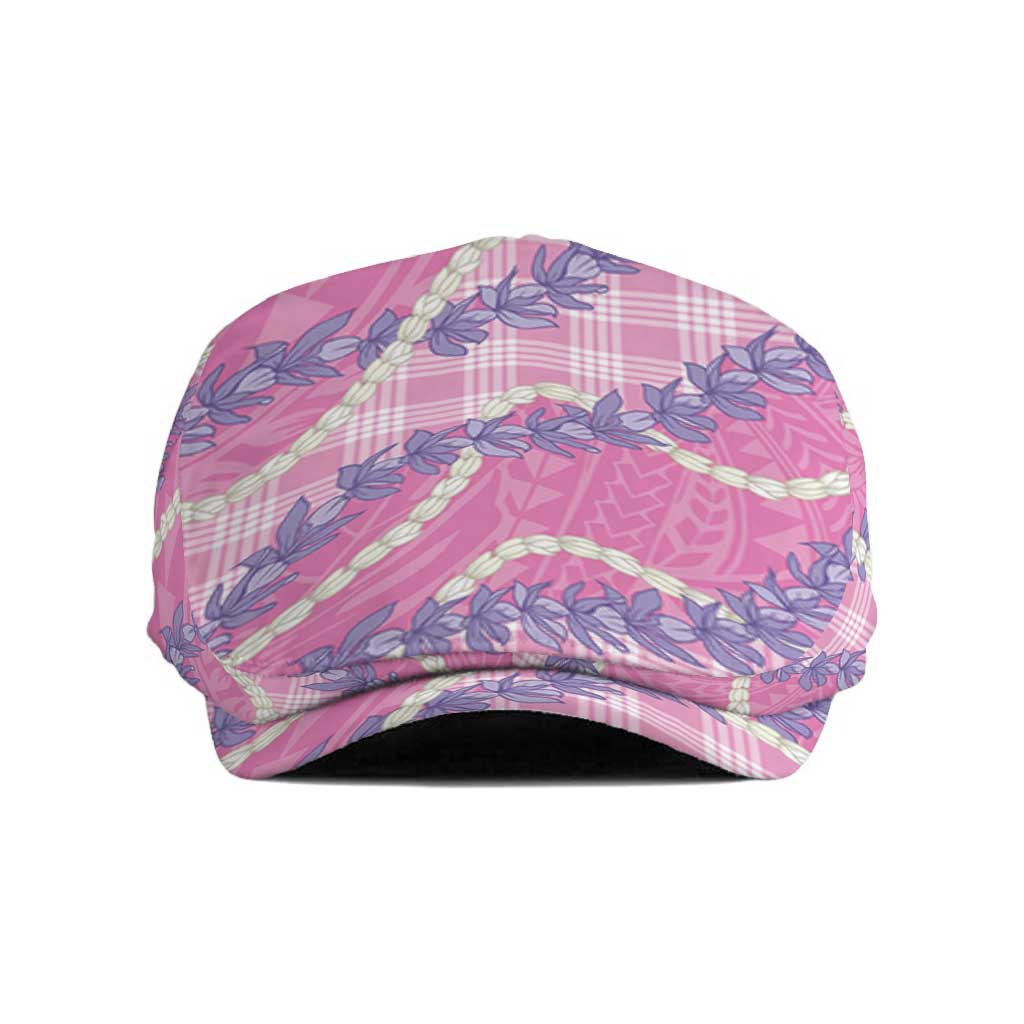 Pink Hawaii Palaka Honohono Pikake Jeff Hat Hawaiian Orchid Lei Polynesian Pattern - Polynesian Pride