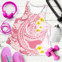 Pink Hawaii Shark Tattoo Women Racerback Tank Puakenikeni Lei Plumeria Polynesian Pattern LT14 Pink - Polynesian Pride