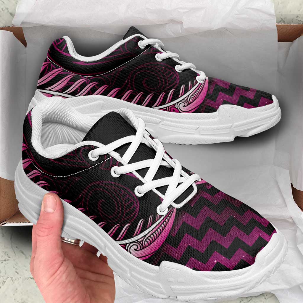 Pink Matariki New Zealand Chunky Sneakers Maori Poutama Galaxy Vibes LT14 - Polynesian Pride