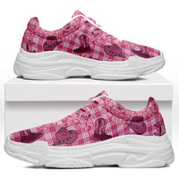 Pink Palaka Hawaii Cowboy Chunky Sneakers Puakenikeni Lei Paniolo Papale Seamless Vibes - Polynesian Pride