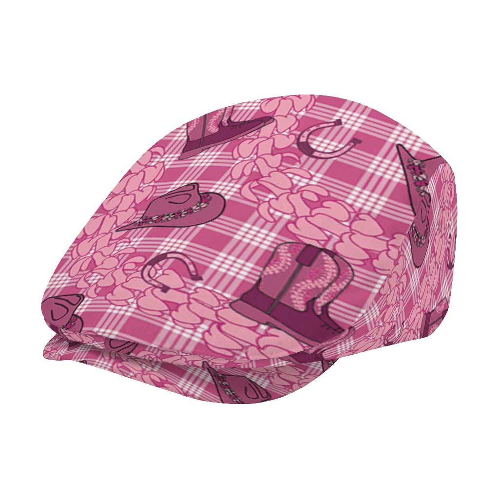 Pink Palaka Hawaii Cowboy Jeff Hat Puakenikeni Lei Paniolo Papale Seamless Vibes - Polynesian Pride