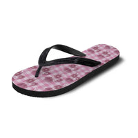 Pink Palaka Hawaii Flip Flops Hawaiian Lehua Blossoms LT05 - Polynesian Pride