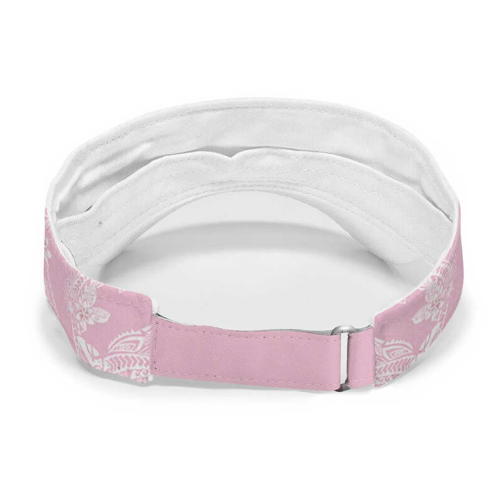 Pink Palaka Hawaii Leis Sun Visor Cap Hawaiian-plaid Elegant Tropical Vibes