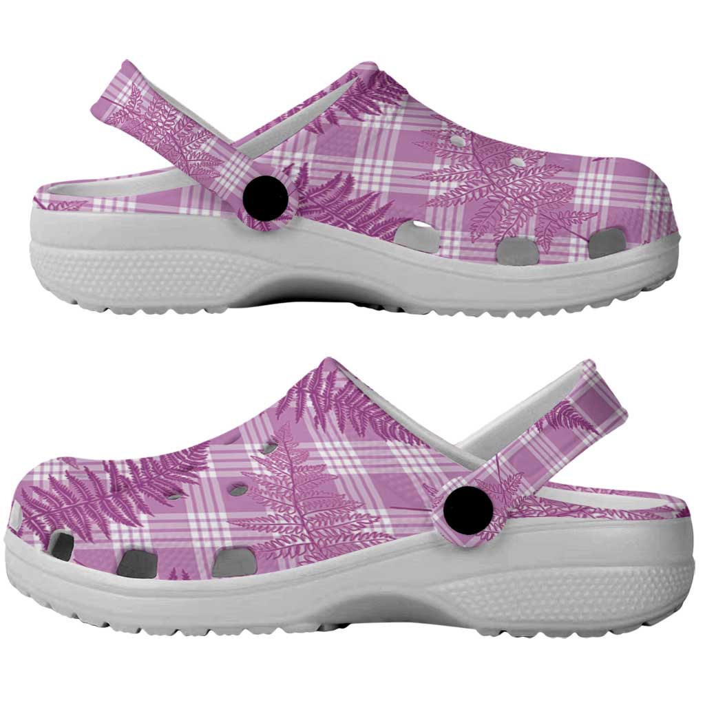 Pink Palaka Hawaii Palapalai Clogs Shoes Hawaiian Fern
