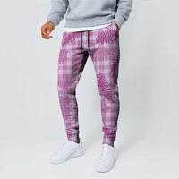 Pink Palaka Hawaii Palapalai Jogger Pants Hawaiian Fern